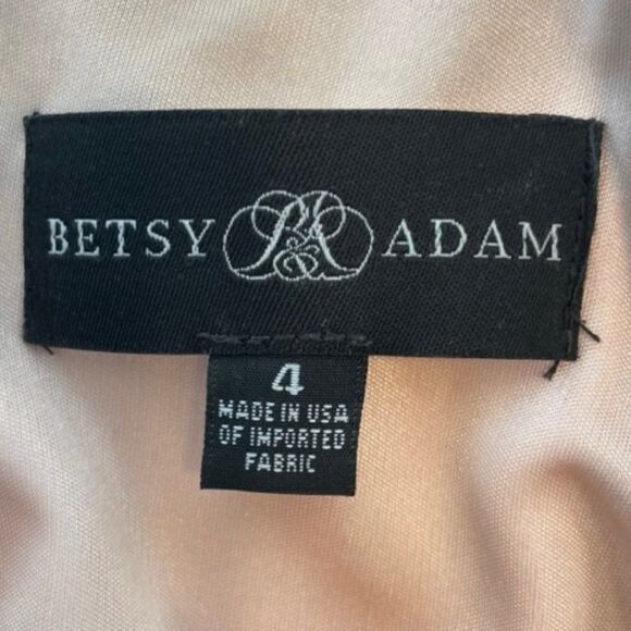 Betsy Adam Prom Dress Evening Grown Blue top, Floral skirt Faux 2 Piece w/ Mesh - Picture 7 of 8